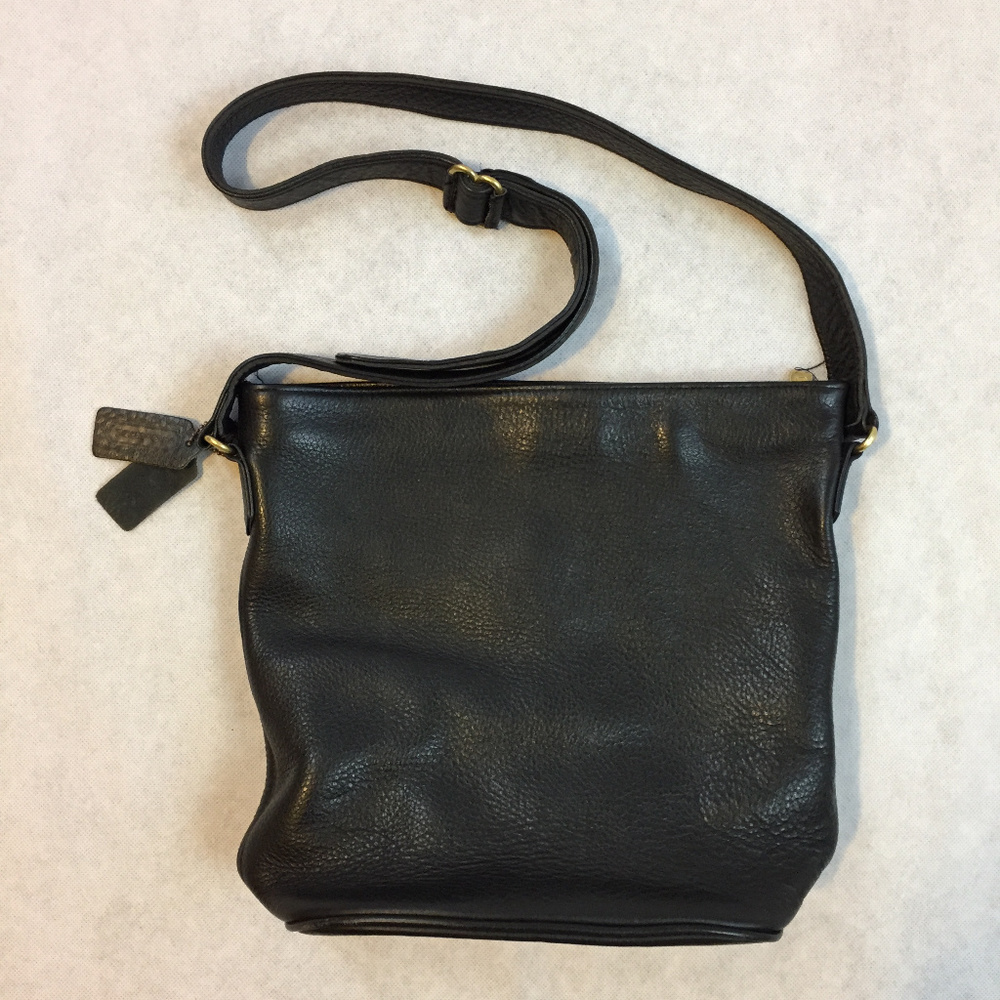 Black Leather Coach Large bucket style in very good condition..